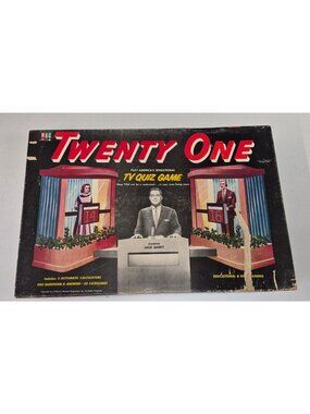 Twenty-One Vintage TV Quiz Board Game Starring Jack Barry 1950s NBC